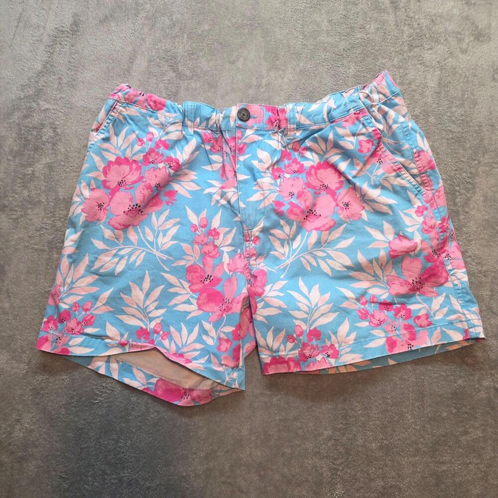Chubbies Chino Shorts Mens 2XL Multicolor Floral Elastic Waist 5.5" Inseam